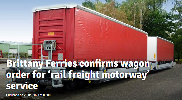 Brittany Ferries confirme une commande de wagons pour un service d’autoroute ferroviaire de fret