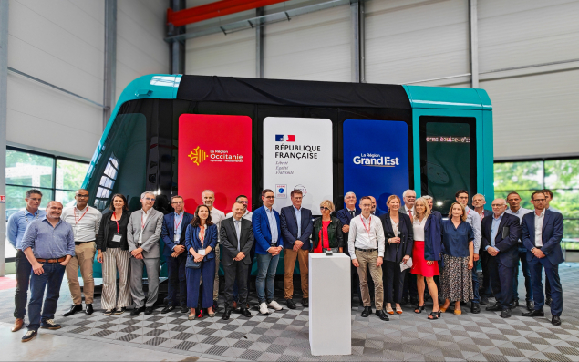 Lohr’s energy-efficient future 100% electric train will be recharged on the tracks